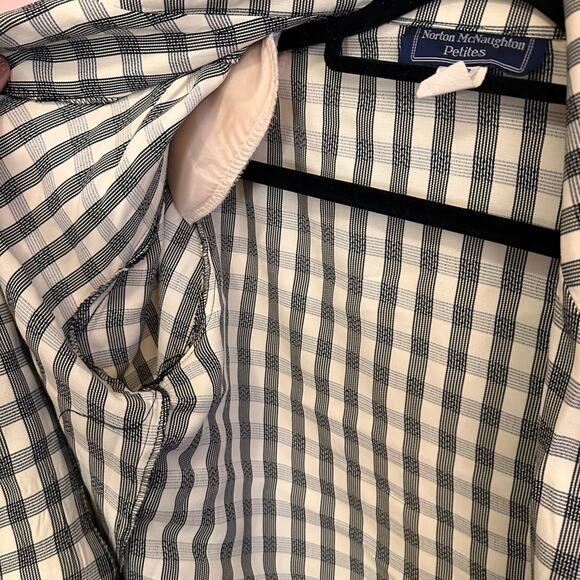 Vintage Norton McNaughton Petites Plaid Checkered 90s Blazer 10 - Picture 9 of 11